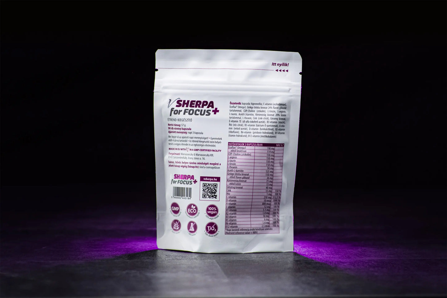 vSherpa for focus dietary supplement