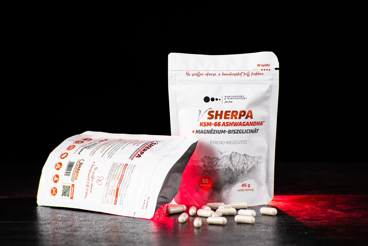 vSherpa KSM-66® Ashwagandha + Magnézium-biszglicinát étrend-kiegészítő