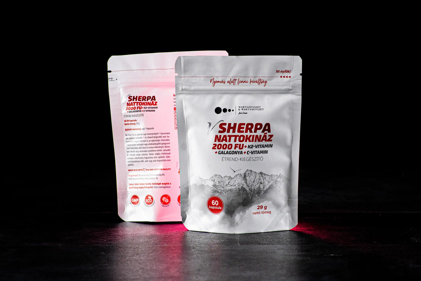 vSherpa Nattokináz + K2-vitamin + Galagonya + C-vitamin étrend-kiegészítő