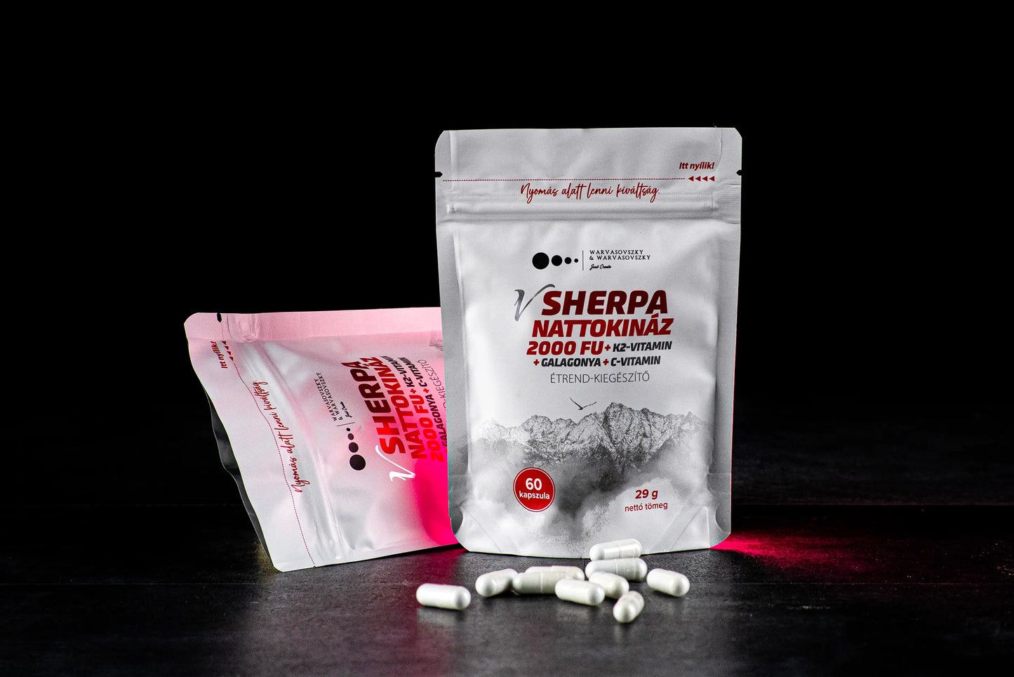 vSherpa Nattokináz + K2-vitamin + Galagonya + C-vitamin étrend-kiegészítő