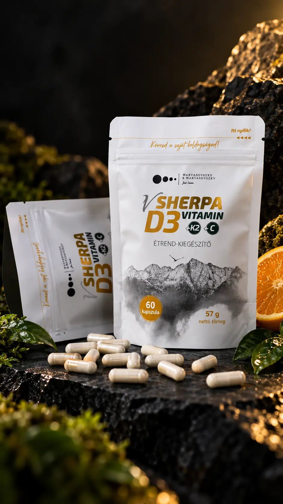 vSherpa Vitamin D3 + Vitamin K2 + Vitamin C dietary supplement