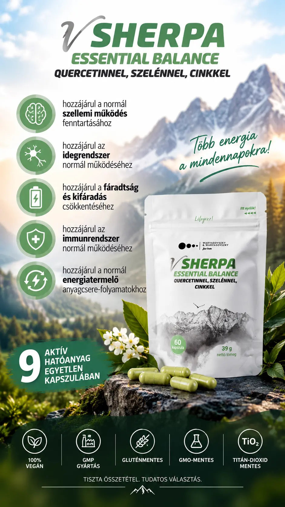 Supliment alimentar vSherpa Essential Balance