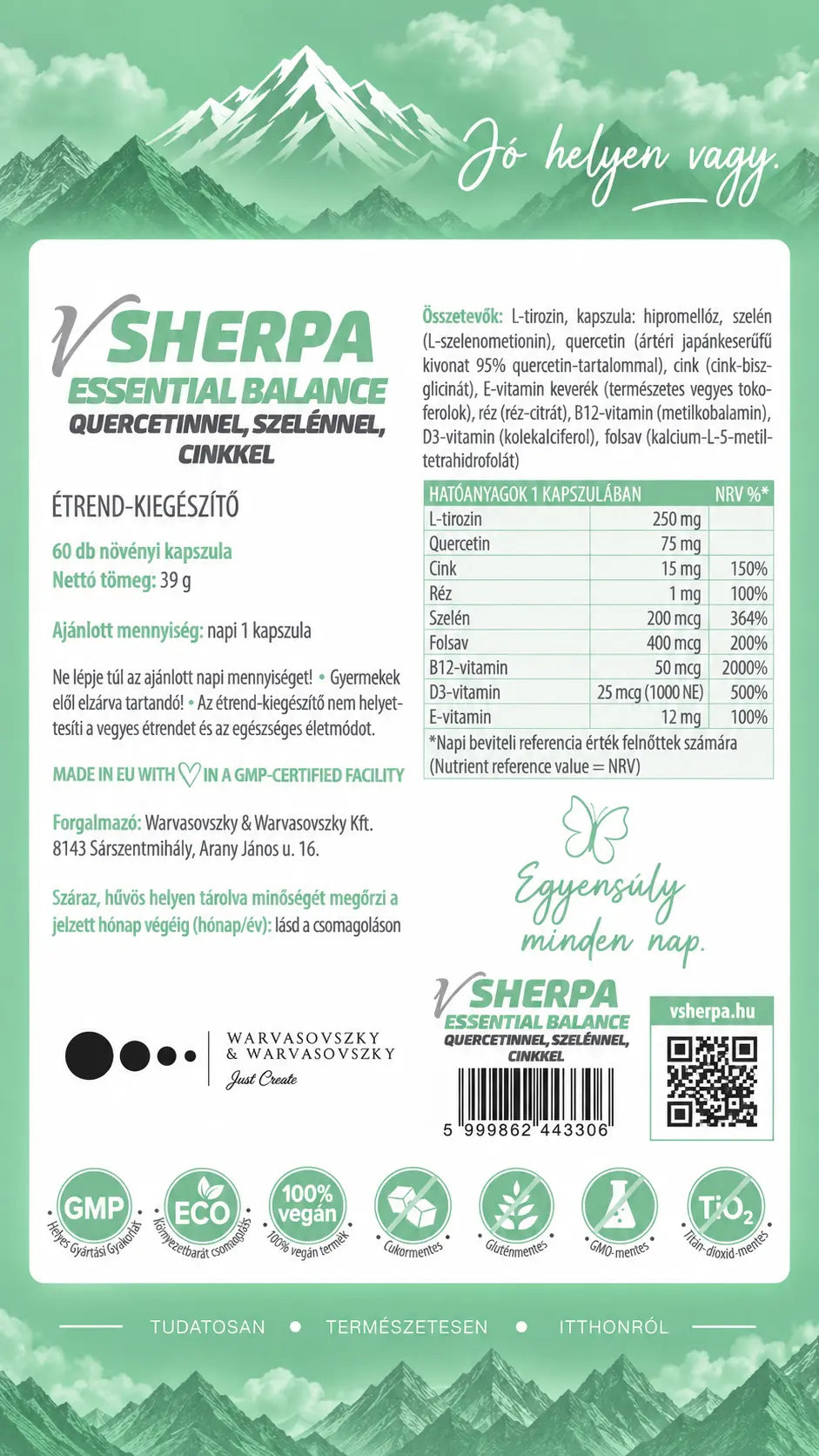Supliment alimentar vSherpa Essential Balance