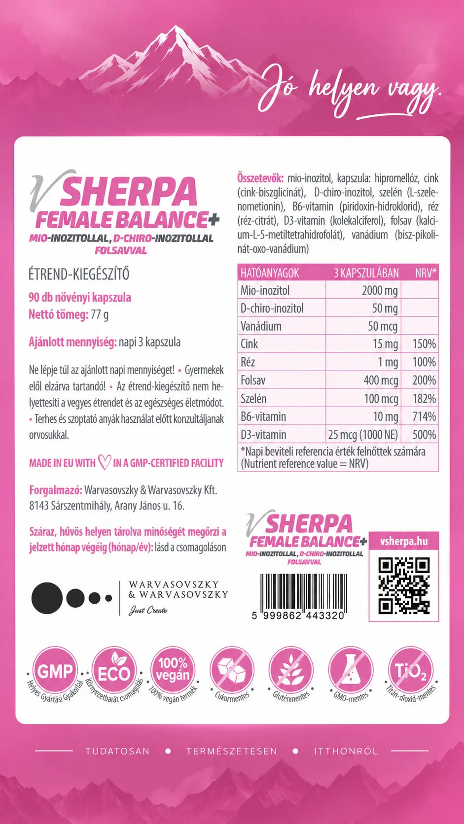 vSherpa Female Balance+ étrend-kiegészítő