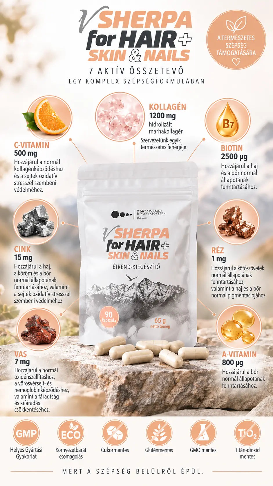 vSherpa for hair, skin & nails étrend-kiegészítő