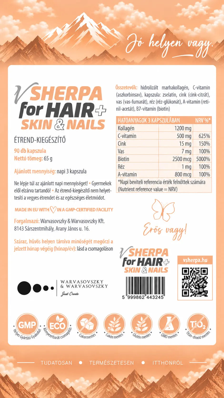 vSherpa for hair, skin & nails étrend-kiegészítő