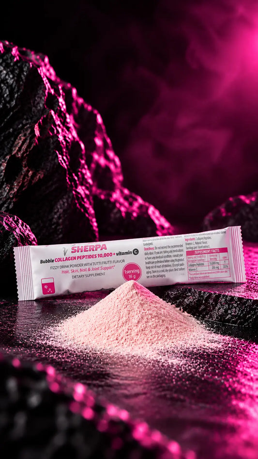 vSherpa Bubble Collagen 10,000 mg + Vitamin C 5 servings sparkling drink powder