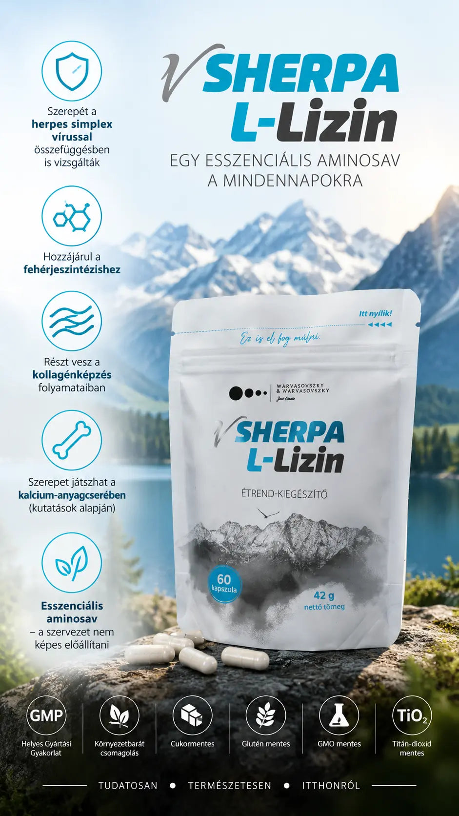 vSherpa L-Lizin étrend-kiegészítő