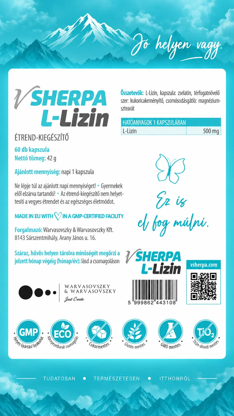 vSherpa L-Lizin étrend-kiegészítő