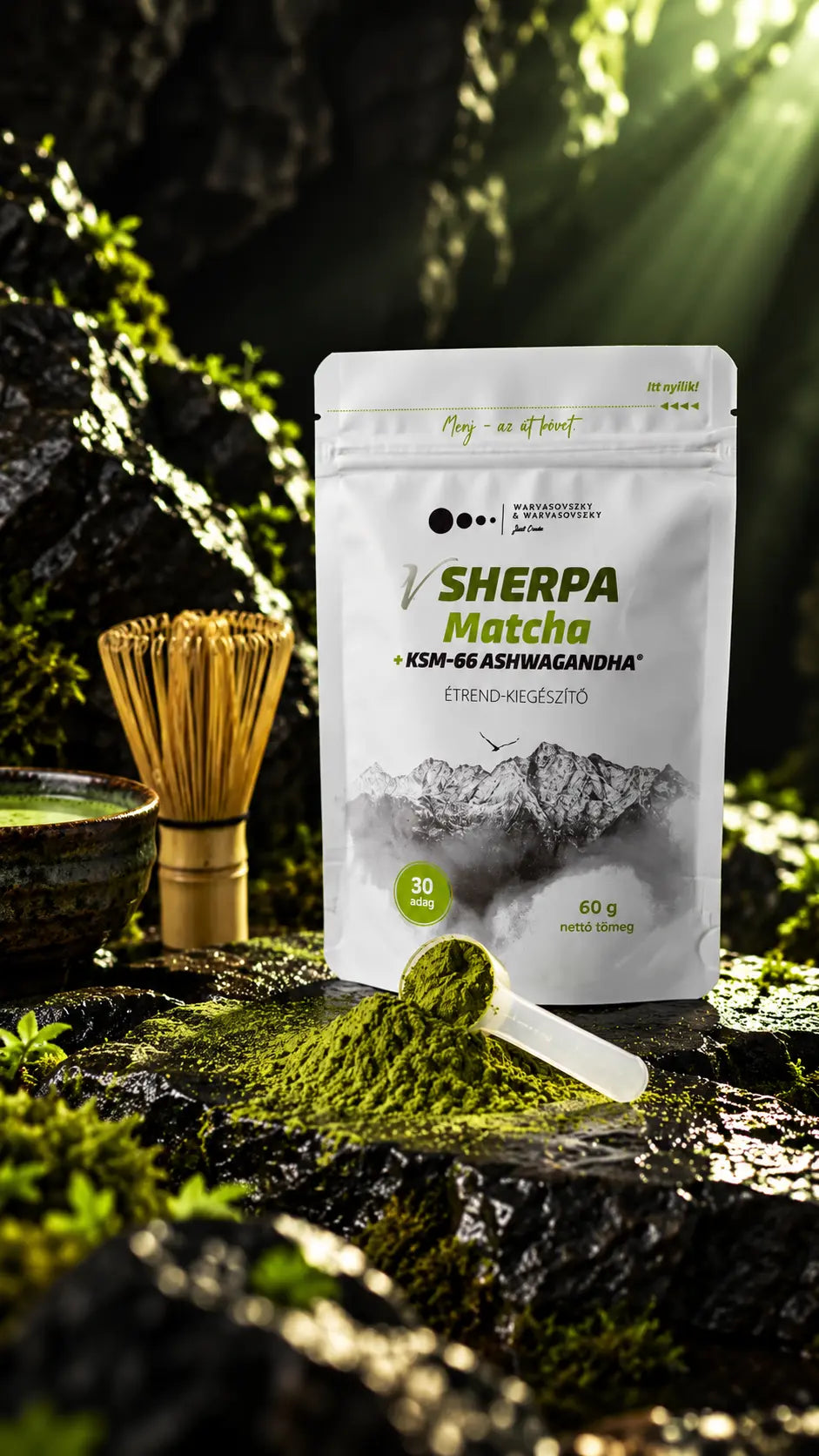 vSherpa Matcha + KSM-66 Ashwagandha étrend-kiegészítő