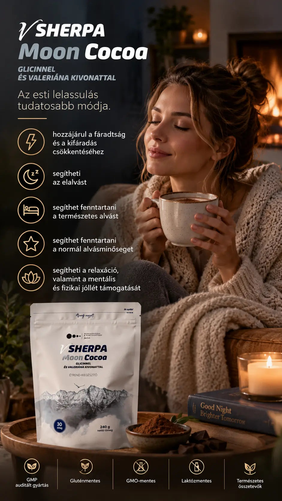 vSherpa Moon Cocoa étrend-kiegészítő