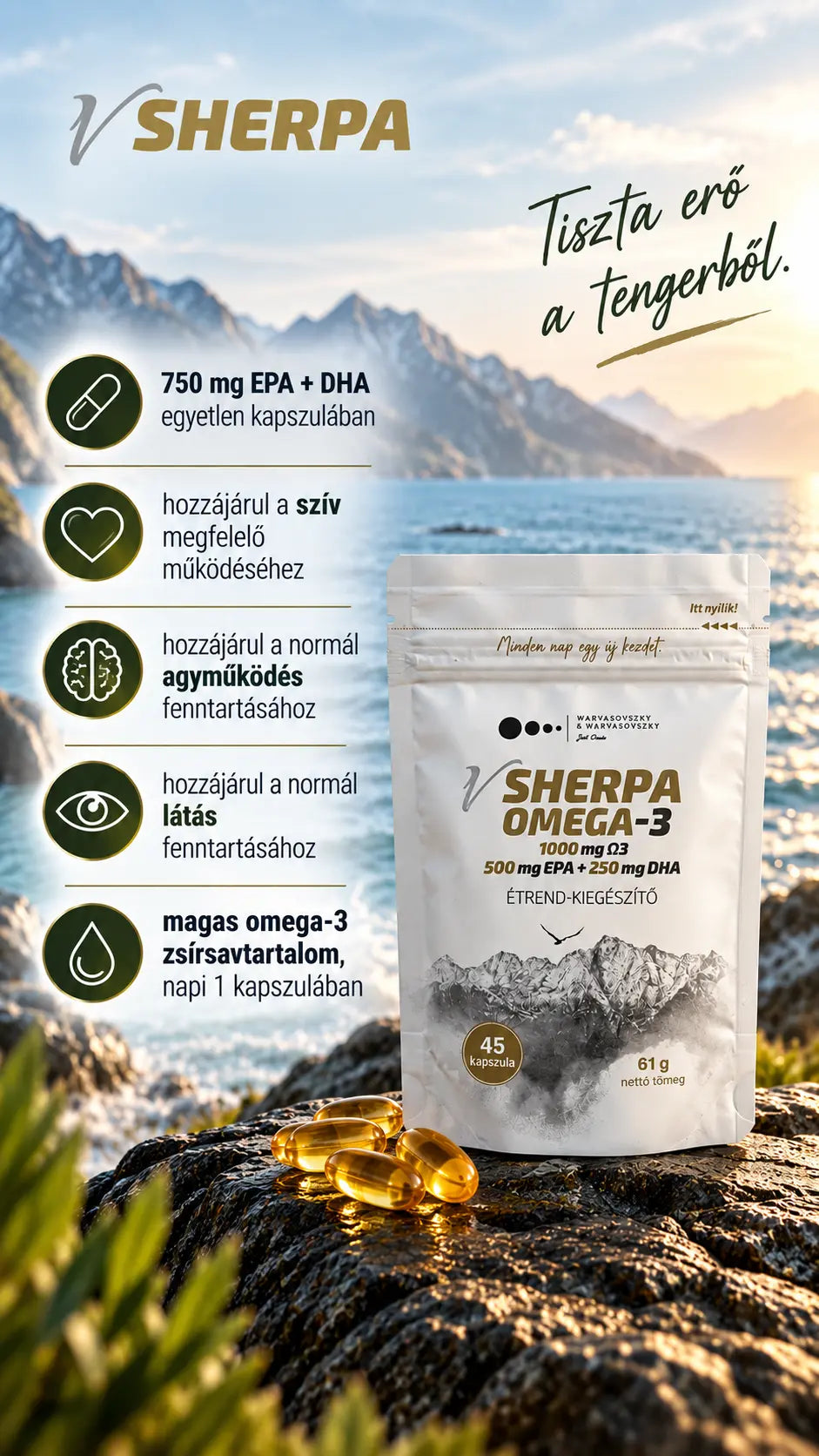 vSherpa Omega-3 étrend-kiegészítő