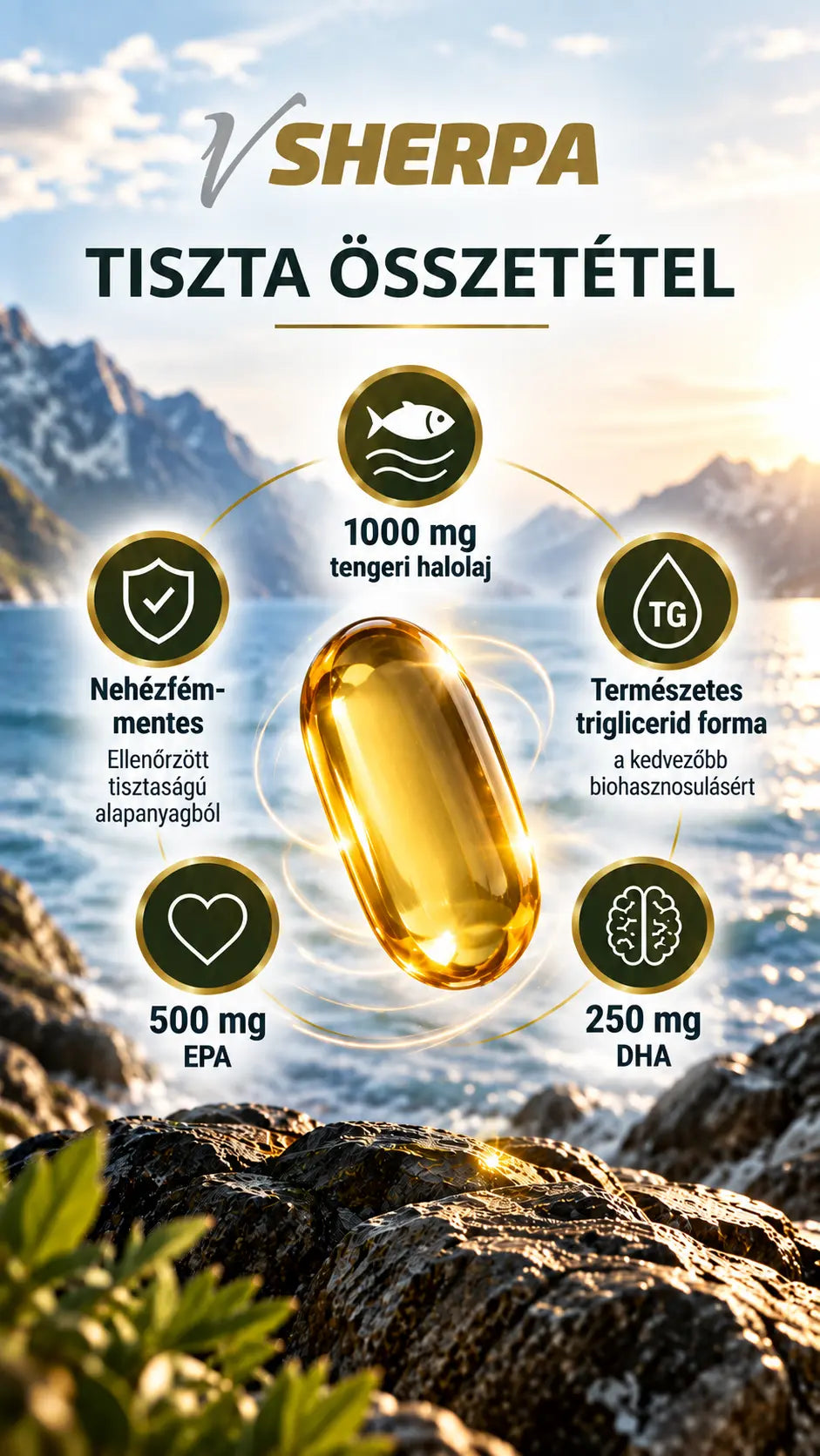 vSherpa Omega-3 étrend-kiegészítő