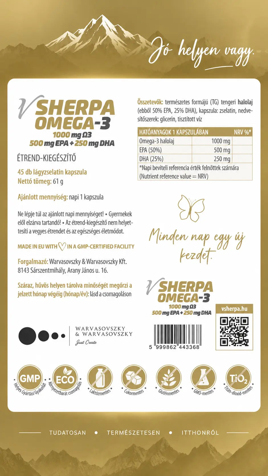 vSherpa Omega-3 étrend-kiegészítő