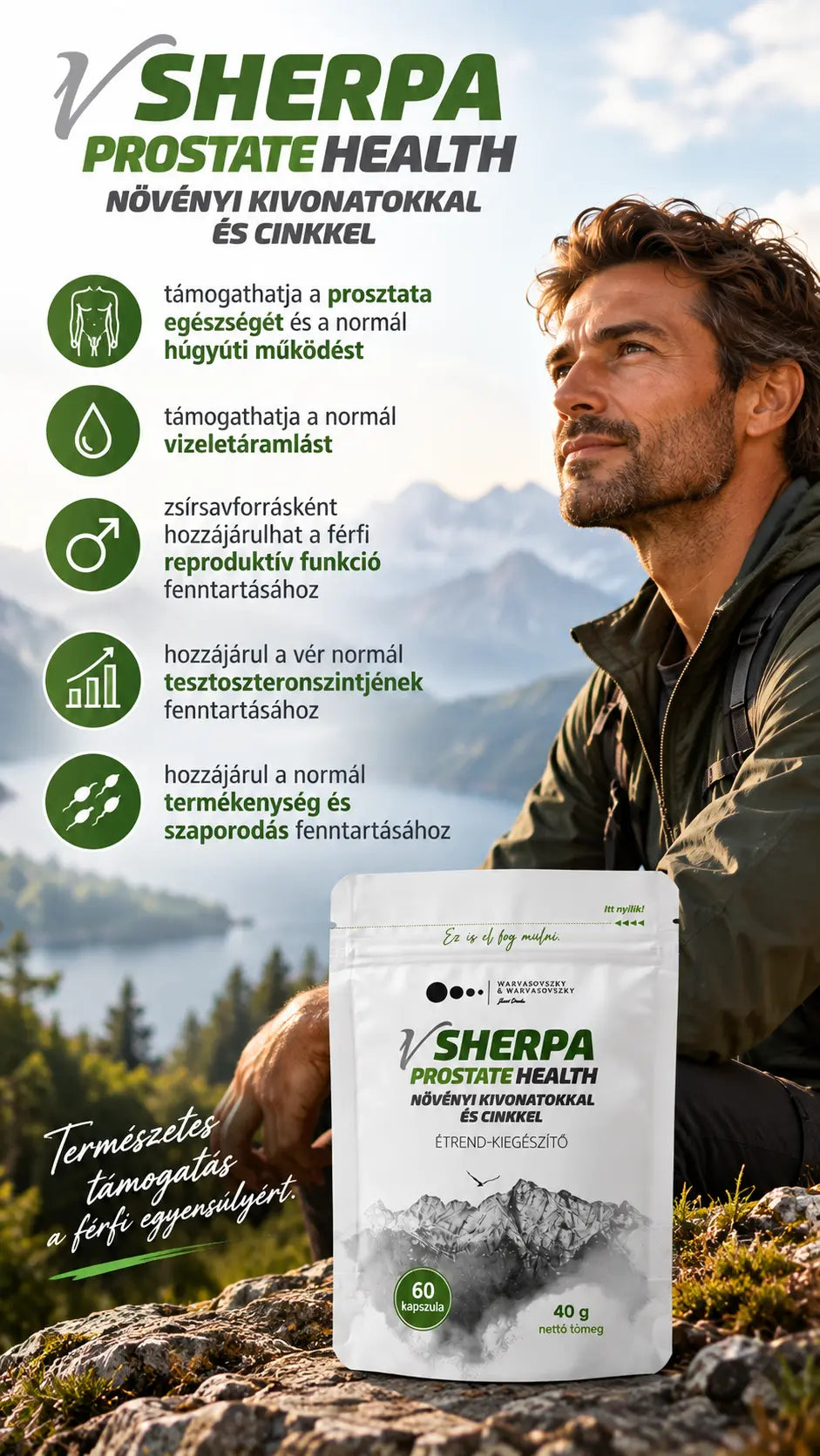 vSherpa Prostate Health étrend-kiegészítő